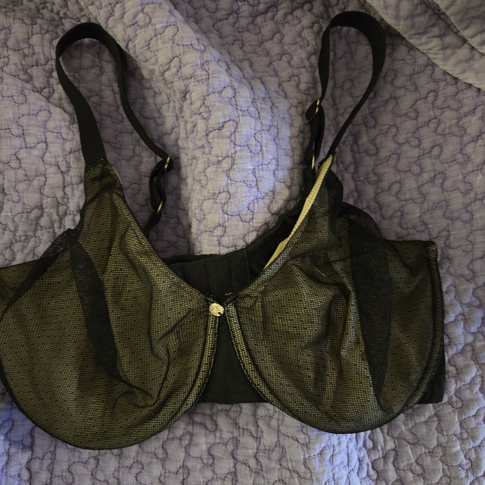 Chic Black and Gold Bra